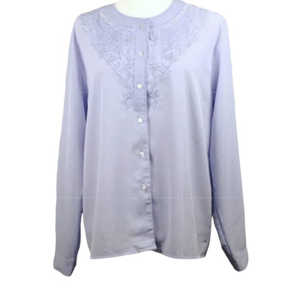 Claudia Richard Tops - Claudia Richard Beaded Embroidered Blouse~10